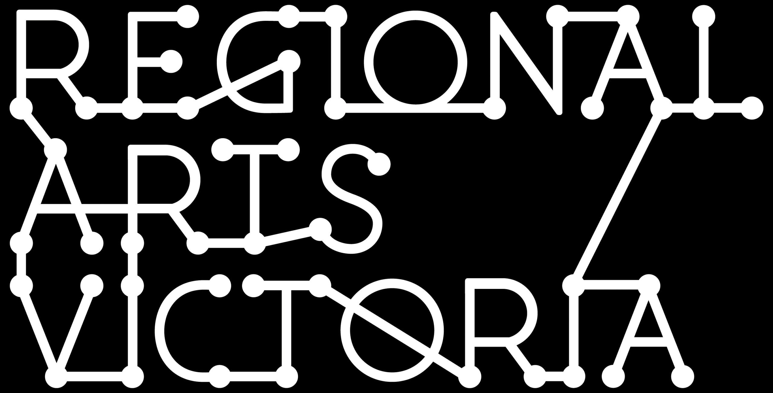 Regional ARts Victoria logo negative RGB